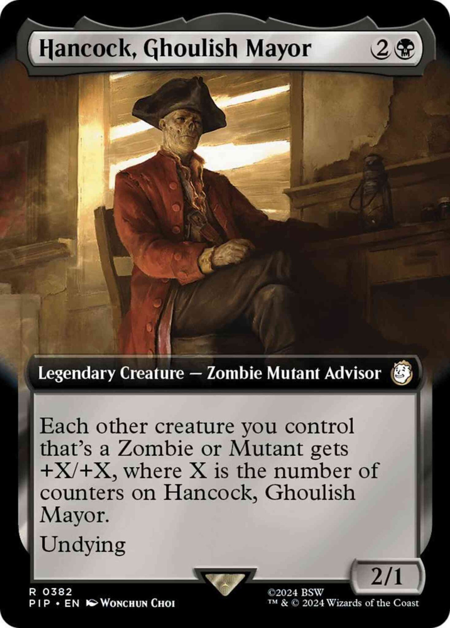 Hancock, Ghoulish Mayor [382] [Extended Art] [Fallout] [Non-Foil]