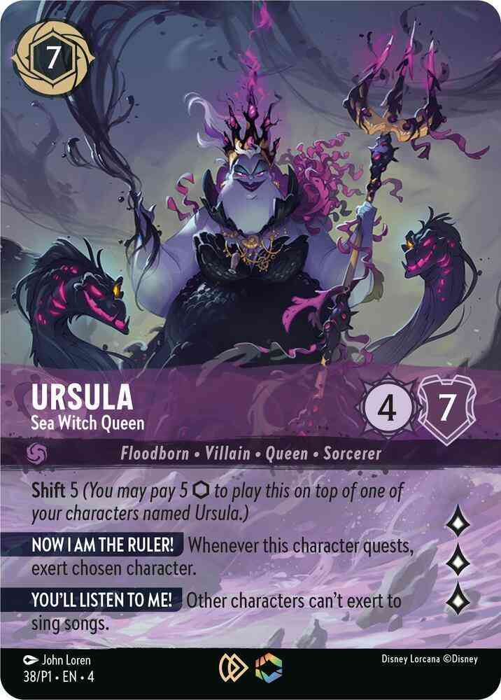 Ursula - Sea Witch Queen (Store Championship) - 38/P1 [Disney Lorcana Promo Cards] [Holofoil]