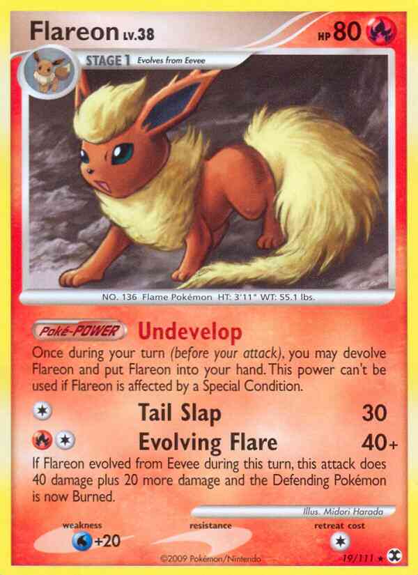 Flareon - 19/111 - Rare [pl2-19] [Non-Holo]