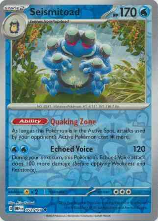 Seismitoad - 052/197 - Uncommon [sv03-052] [Reverse Holo]