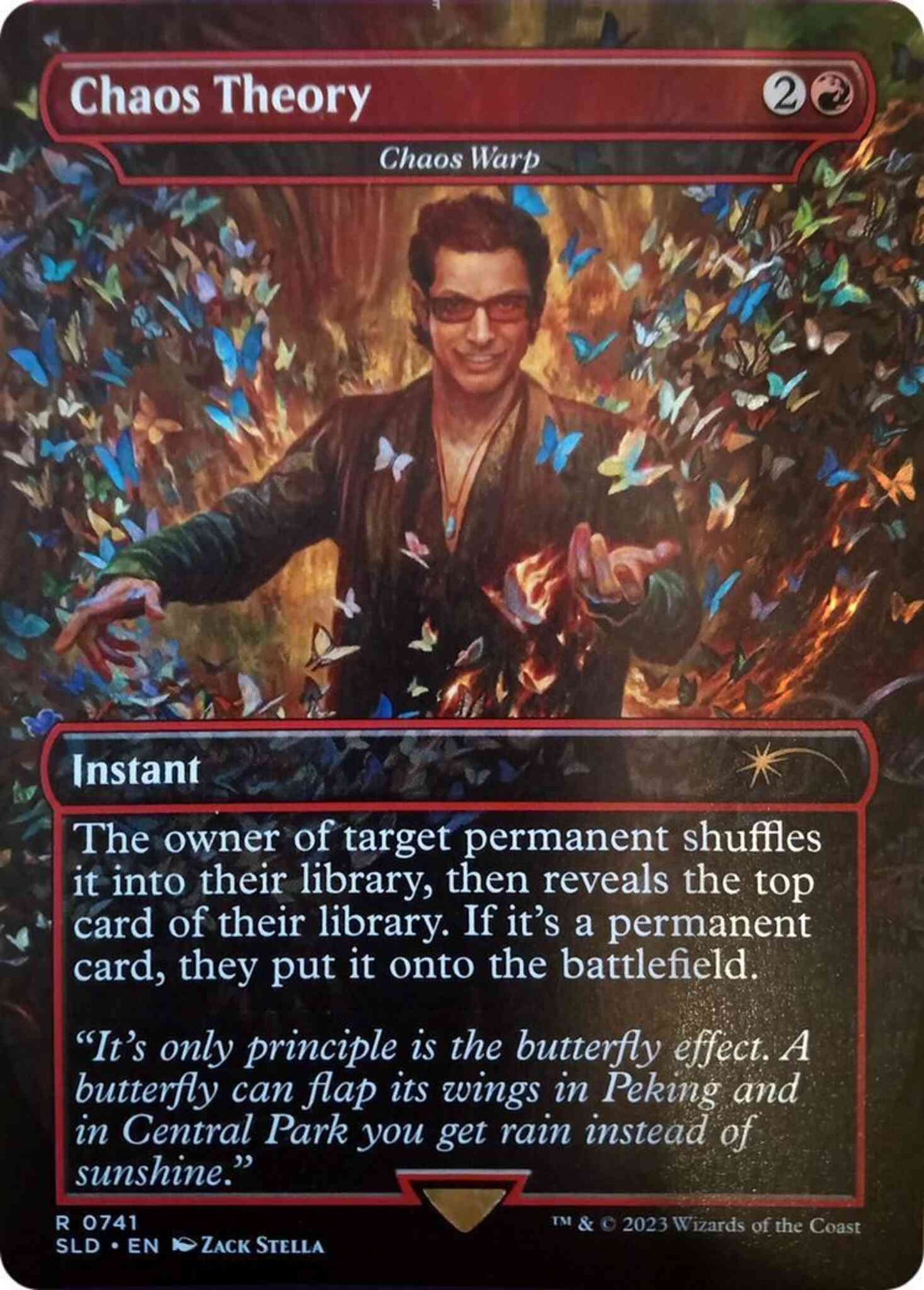 Chaos Theory - Chaos Warp [0741] [Borderless] [Dr. Ian Malcolm] [Secret Lair Drop] [Non-Foil]