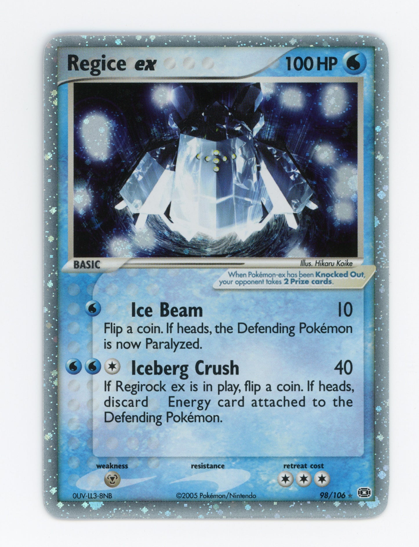 Regice ex — Rare Holo EX — ID 18111