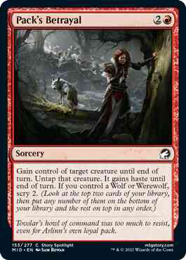 Pack's Betrayal [153] [Innistrad: Midnight Hunt] [Non-Foil]
