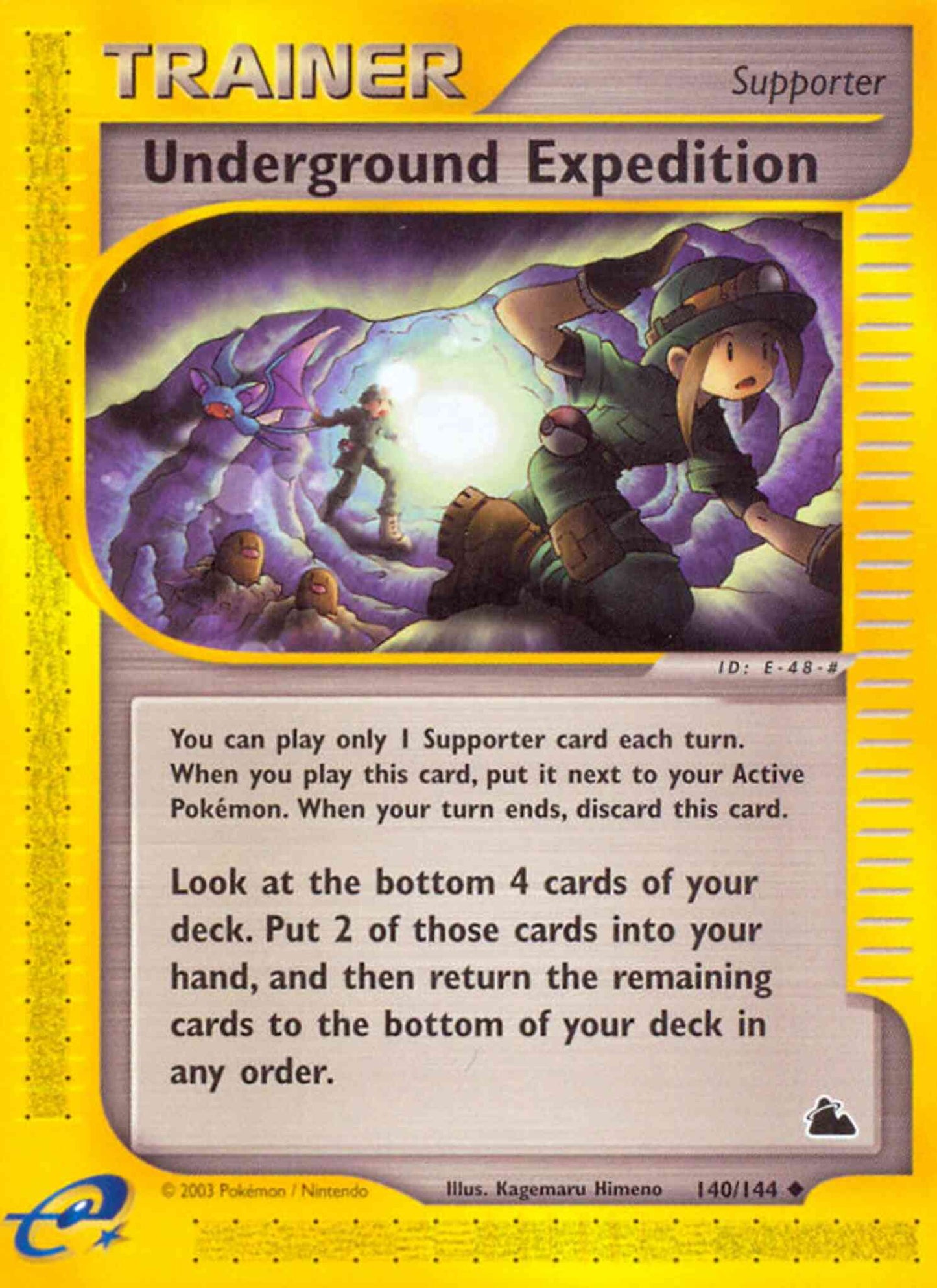Underground Expedition - 140/144 - Uncommon [ecard3-140] [Non-Holo]