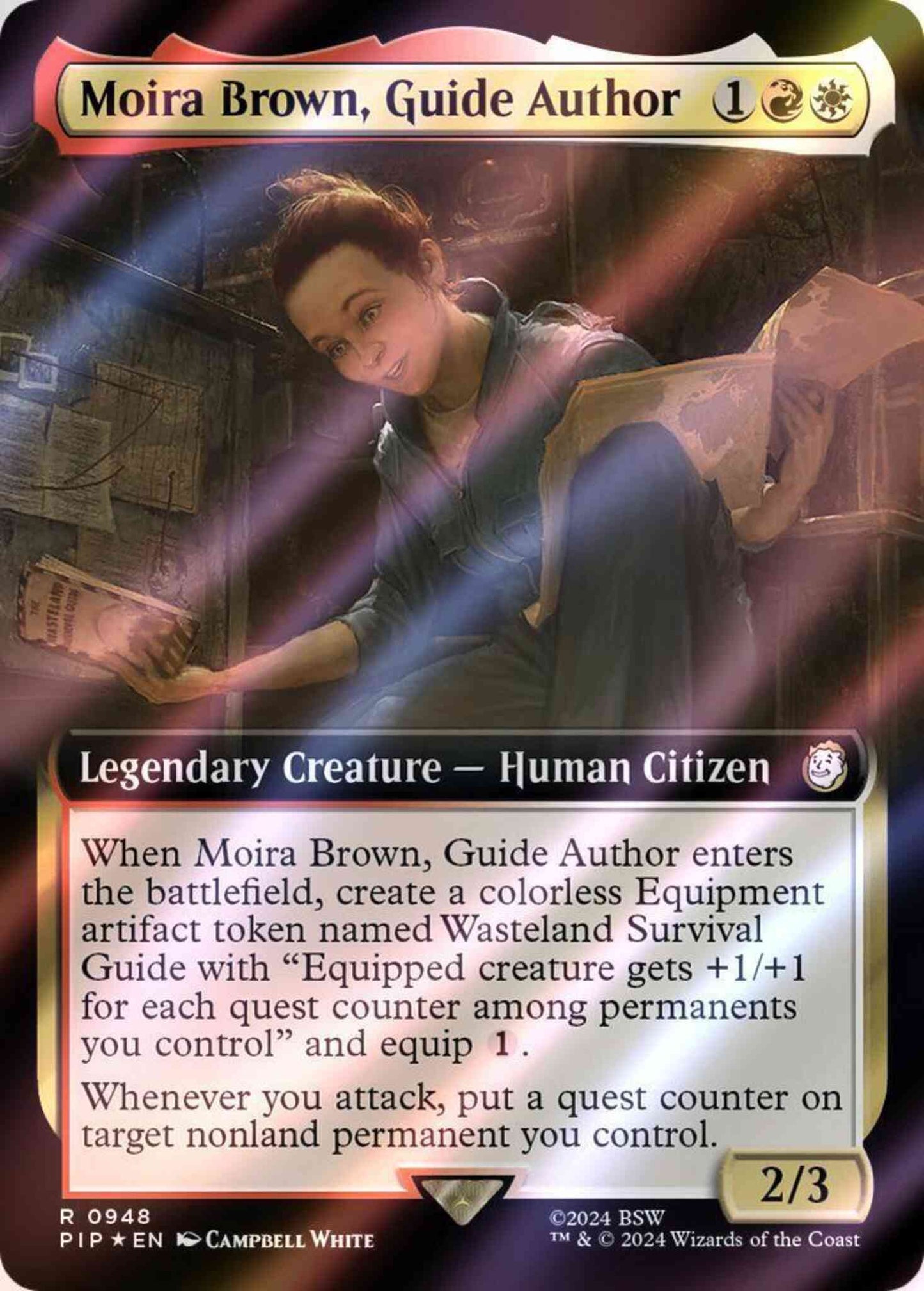 Moira Brown, Guide Author [948] [Extended Art] [Fallout] [Surge Foil]