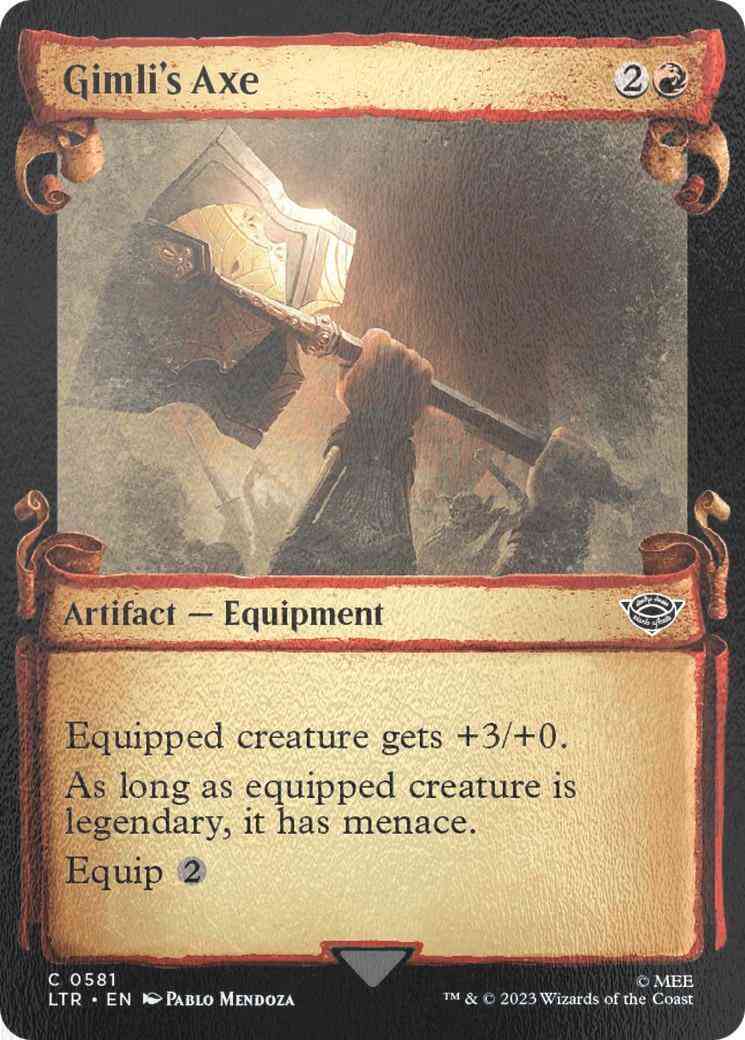 Gimli's Axe [581] [Scrolls Showcase] [The Lord of the Rings: Tales of Middle-earth] [Silver Foil]