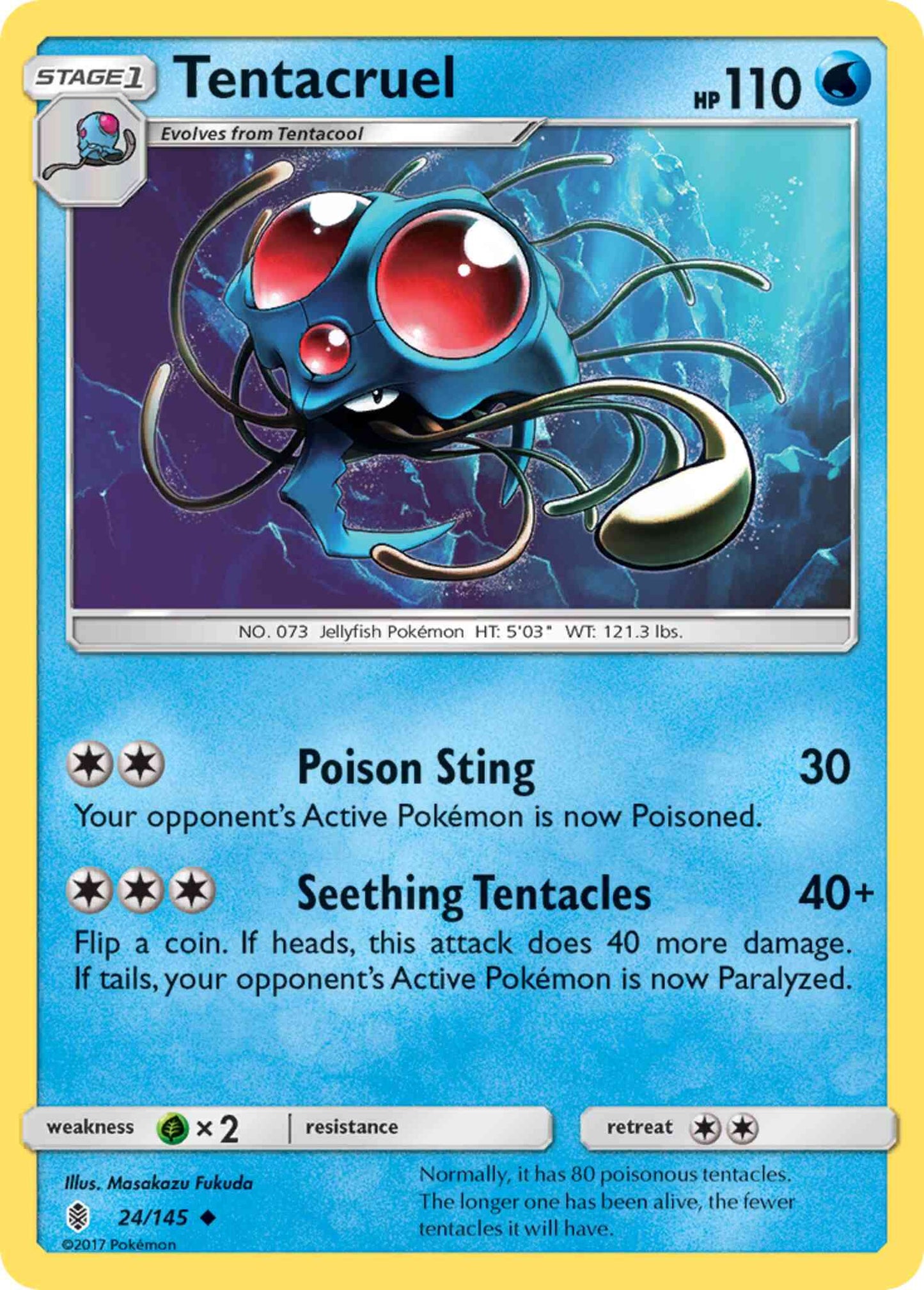 Tentacruel - 24/145 - Uncommon [sm2-24] [Non-Holo]