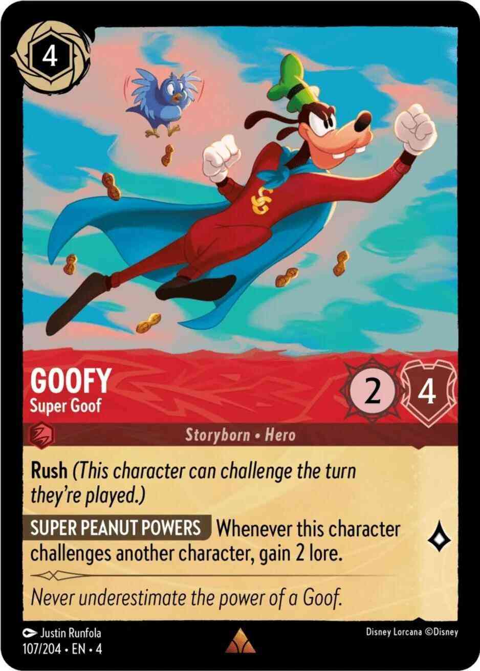 Goofy - Super Goof - 107/204 [Ursula's Return] [Non-Foil]