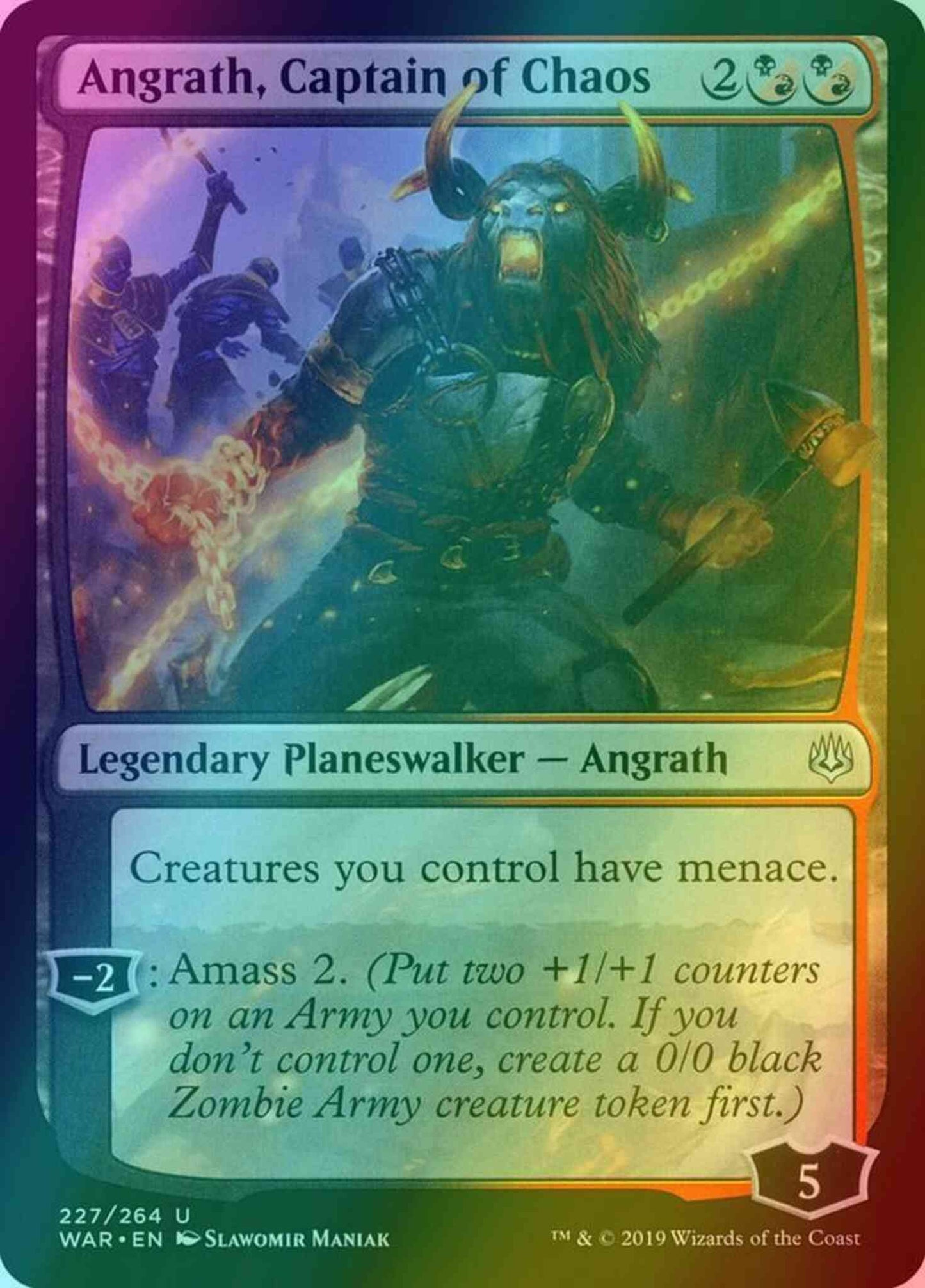 Angrath, Captain of Chaos [227] [War of the Spark] [Foil]