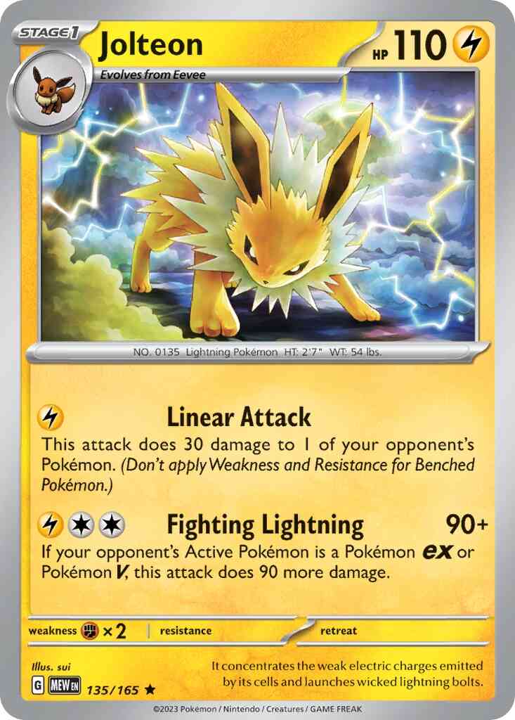Jolteon - 135/165 - Rare [sv035-135] [Holo]