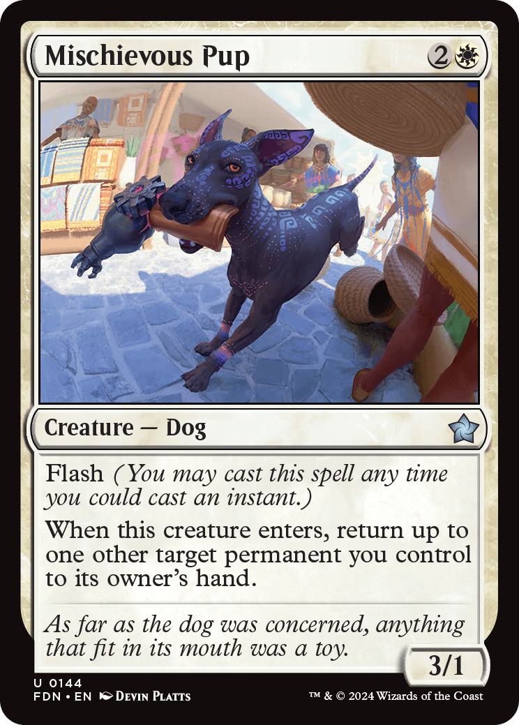 Mischievous Pup [144] [Foundations] [Non-Foil]