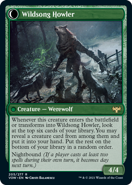 Howlpack Piper // Wildsong Howler [205] [Innistrad: Crimson Vow] [Non-Foil]