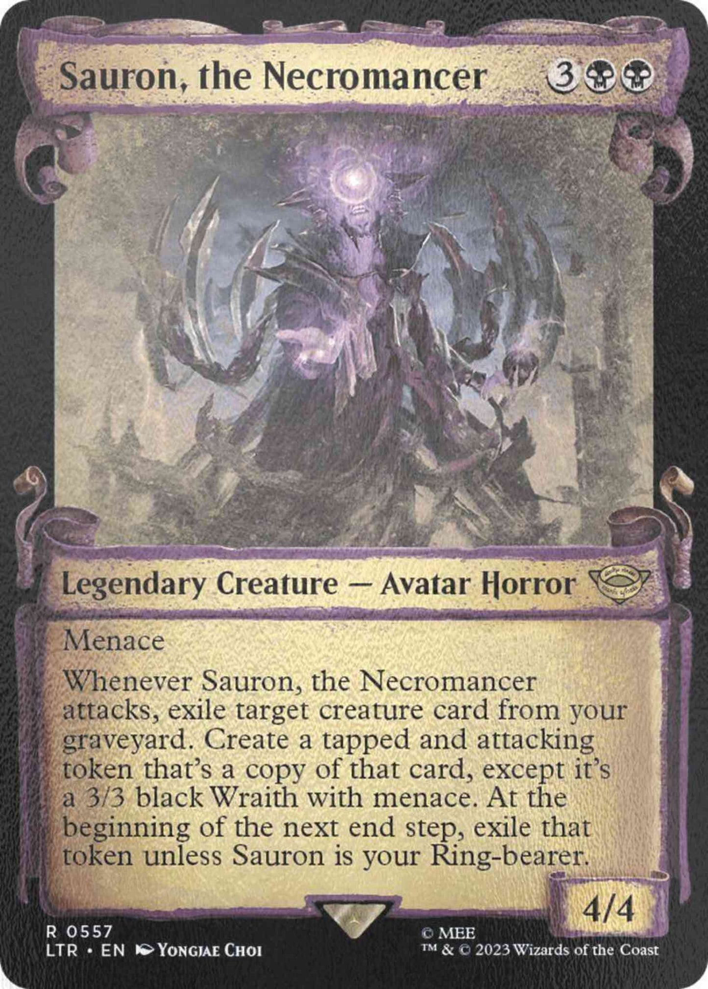 Sauron, the Necromancer [557] [Scrolls Showcase] [The Lord of the Rings: Tales of Middle-earth] [Silver Foil]