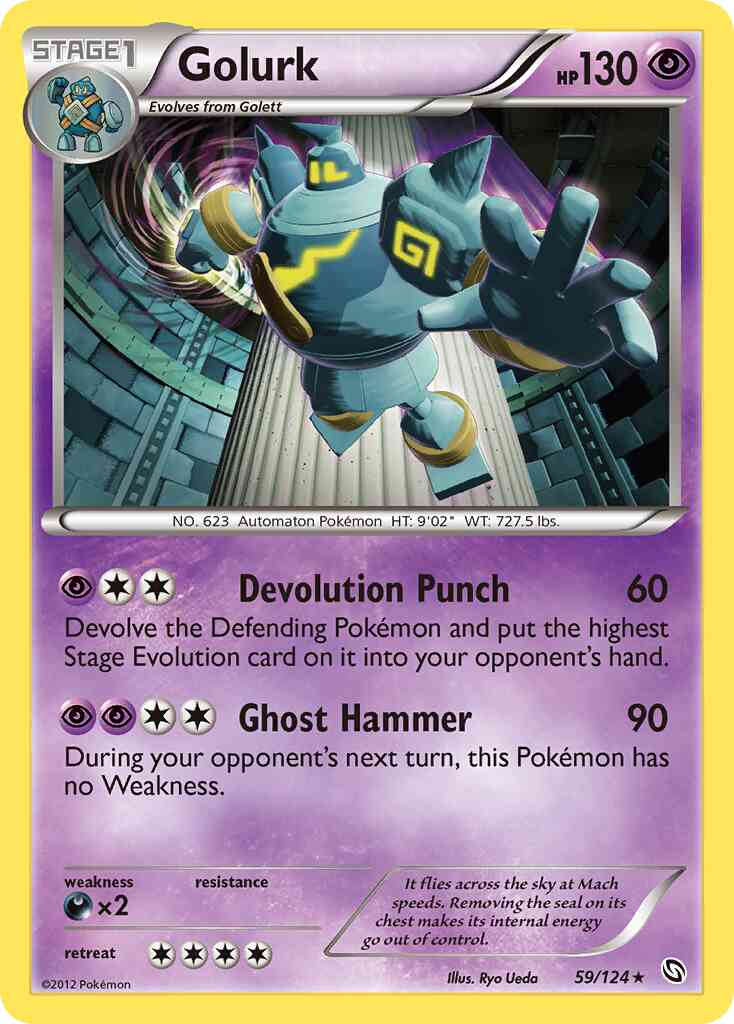 Golurk - 59/124 - Rare Holo [bw6-59] [Reverse Holo]