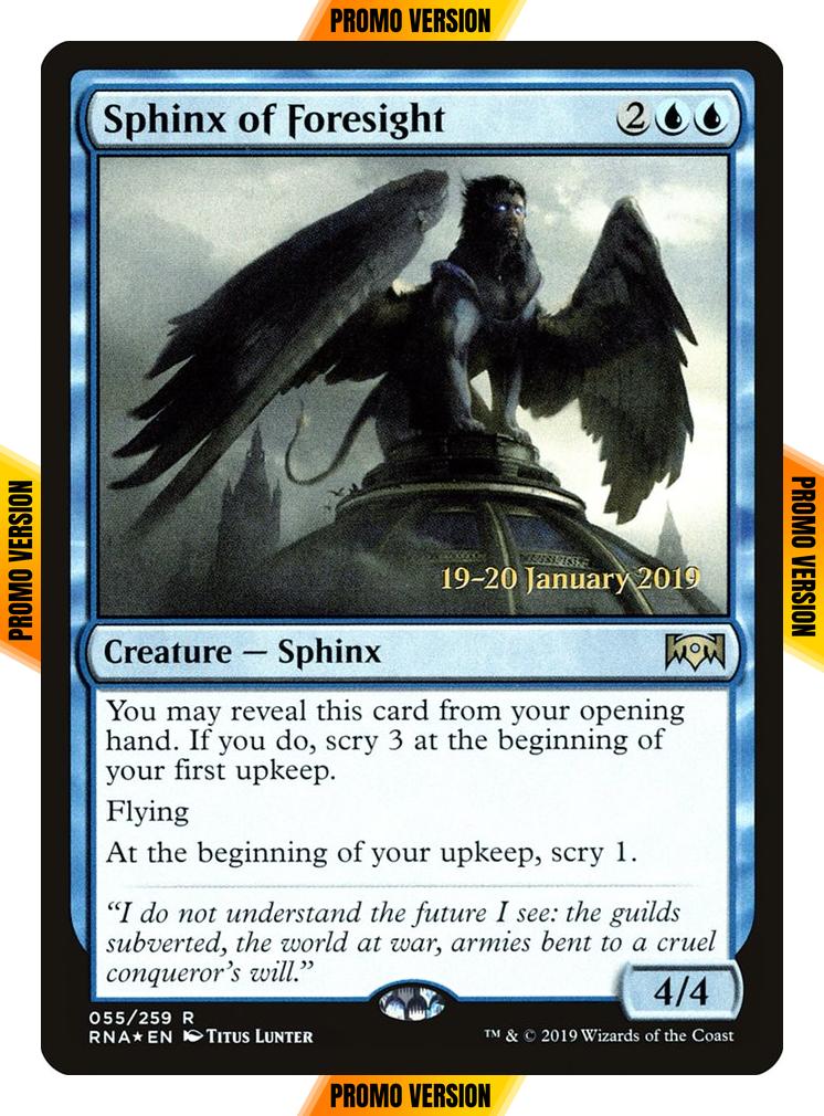 Sphinx of Foresight [55s] [Ravnica Allegiance Promos] [Foil]