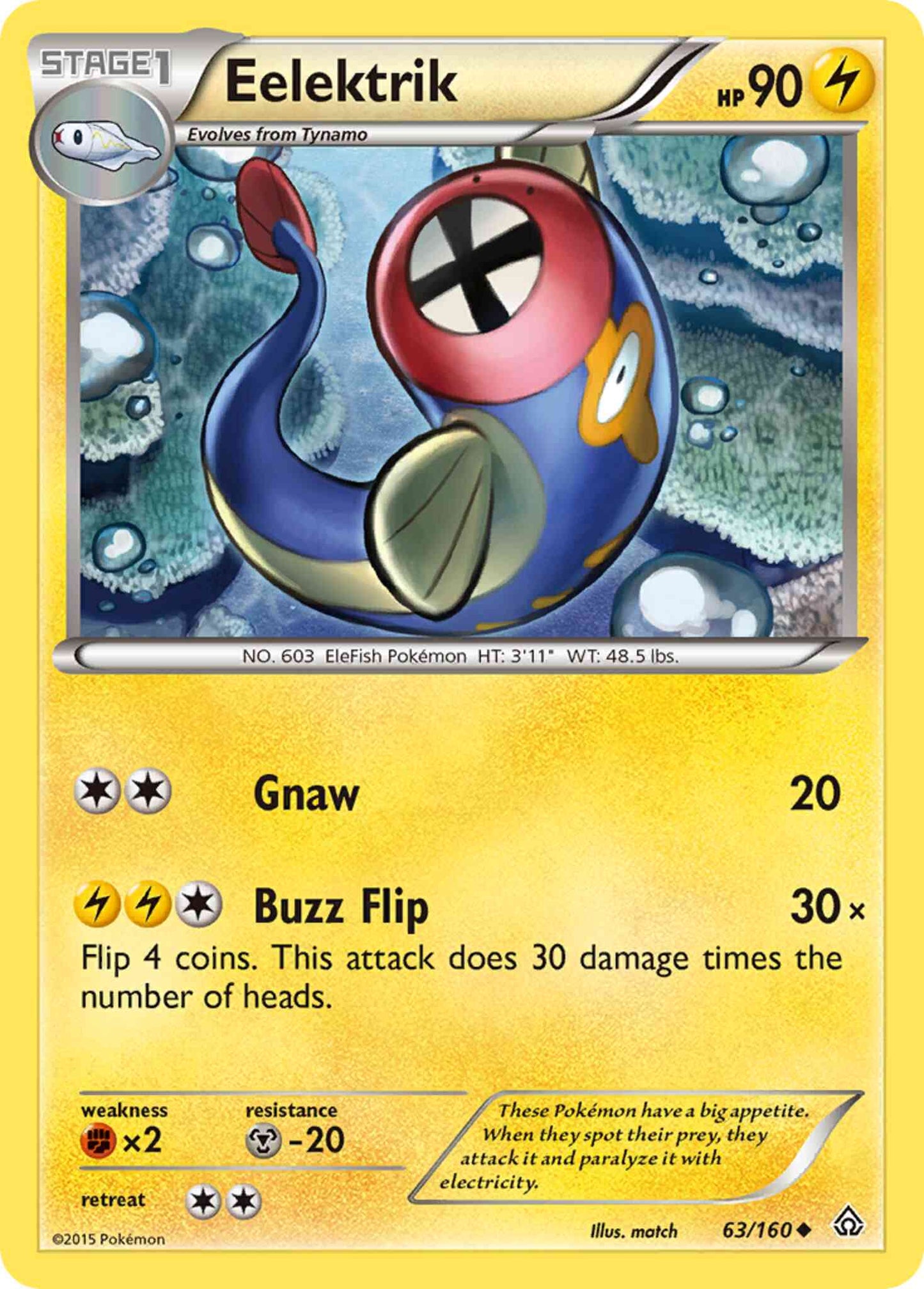 Eelektrik - 63/160 - Uncommon [xy5-63] [Reverse Holo]
