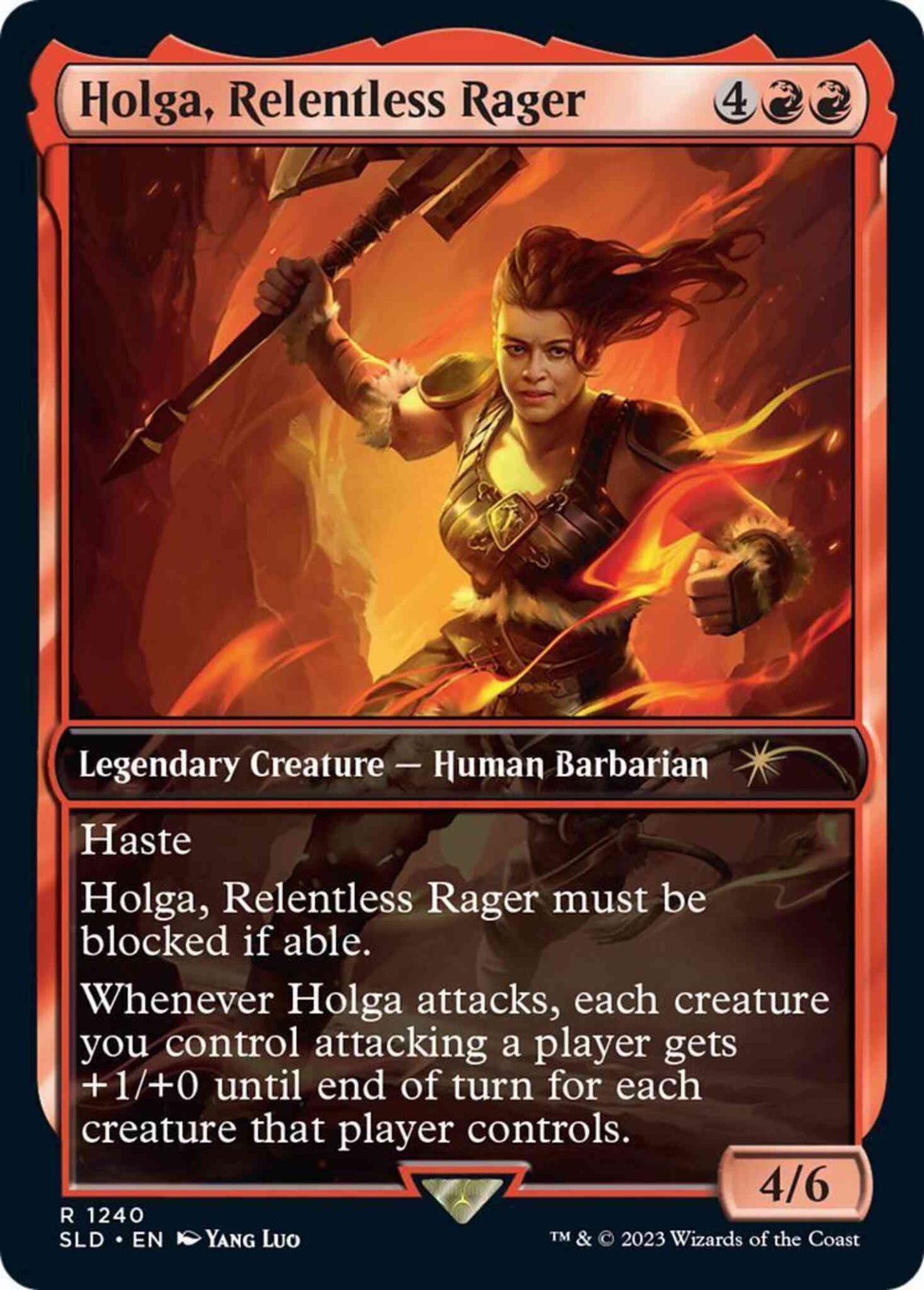 Holga, Relentless Rager [1240] [Honor Among Thieves] [Secret Lair Drop] [Non-Foil]