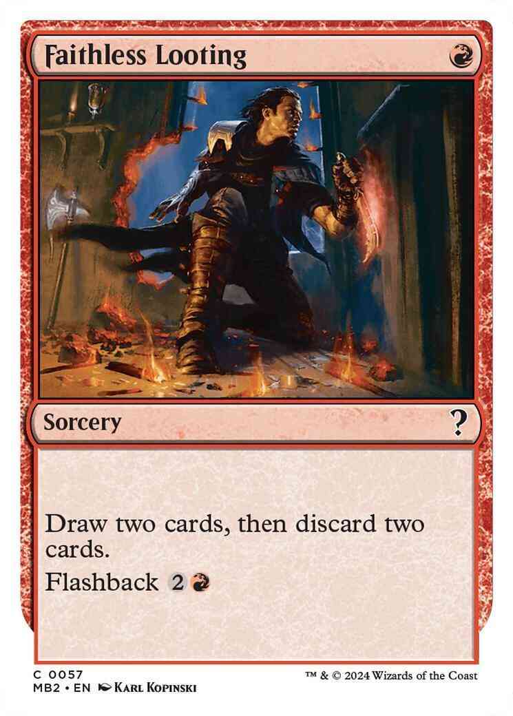 Faithless Looting [57] [White Border] [Mystery Booster 2] [Non-Foil]