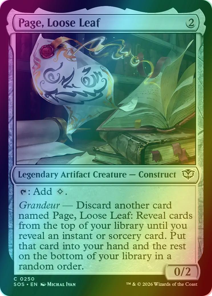 Page, Loose Leaf [250] [Secrets of Strixhaven] [Foil]