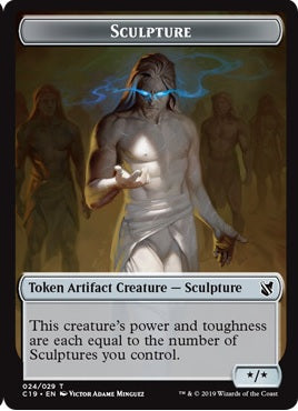 Bird Token (01) // Sculpture Token (24) [Commander 2019 Tokens] [Non-Foil]