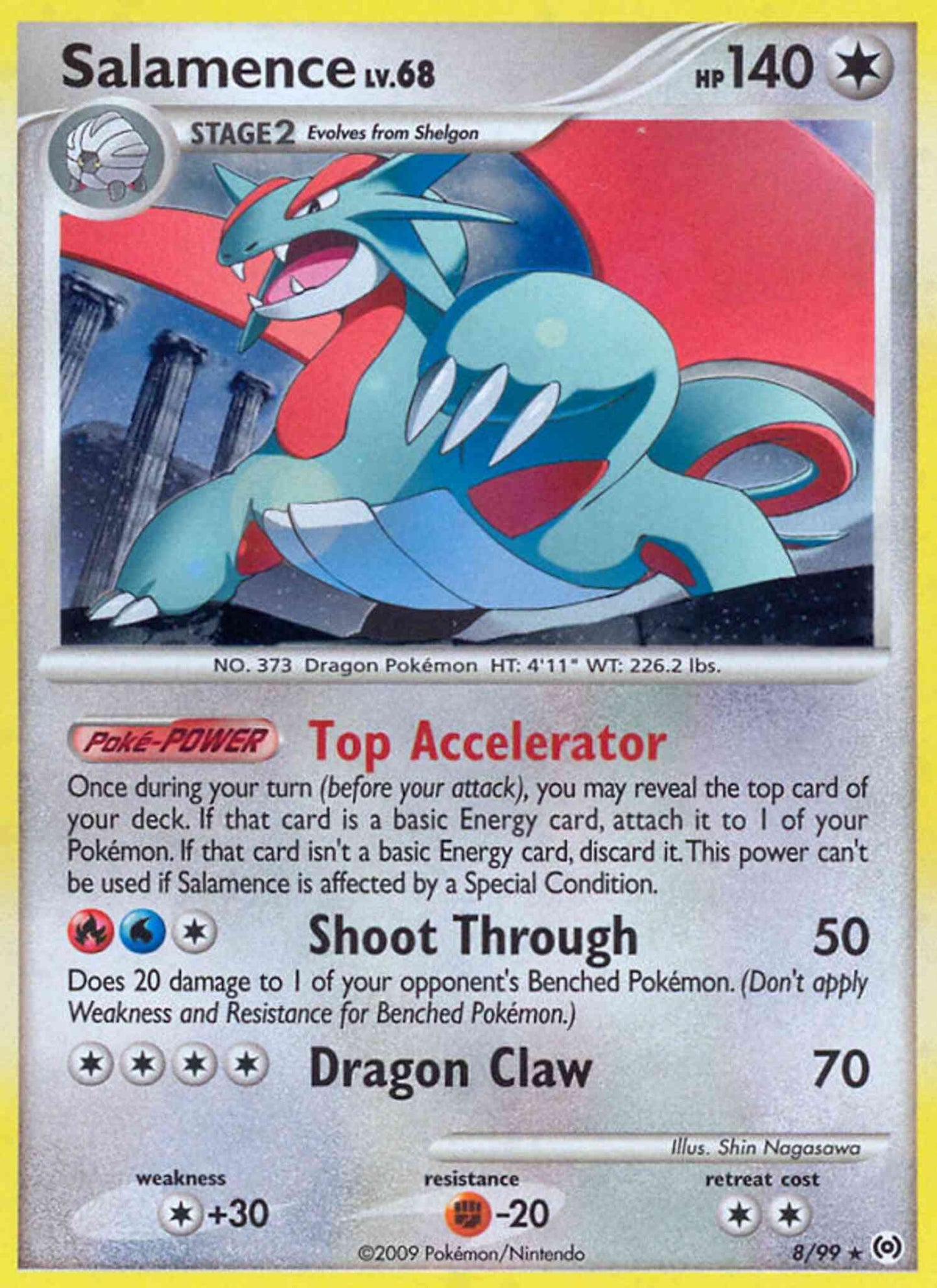 Salamence - 8/99 - Rare Holo [pl4-8] [Reverse Holo]