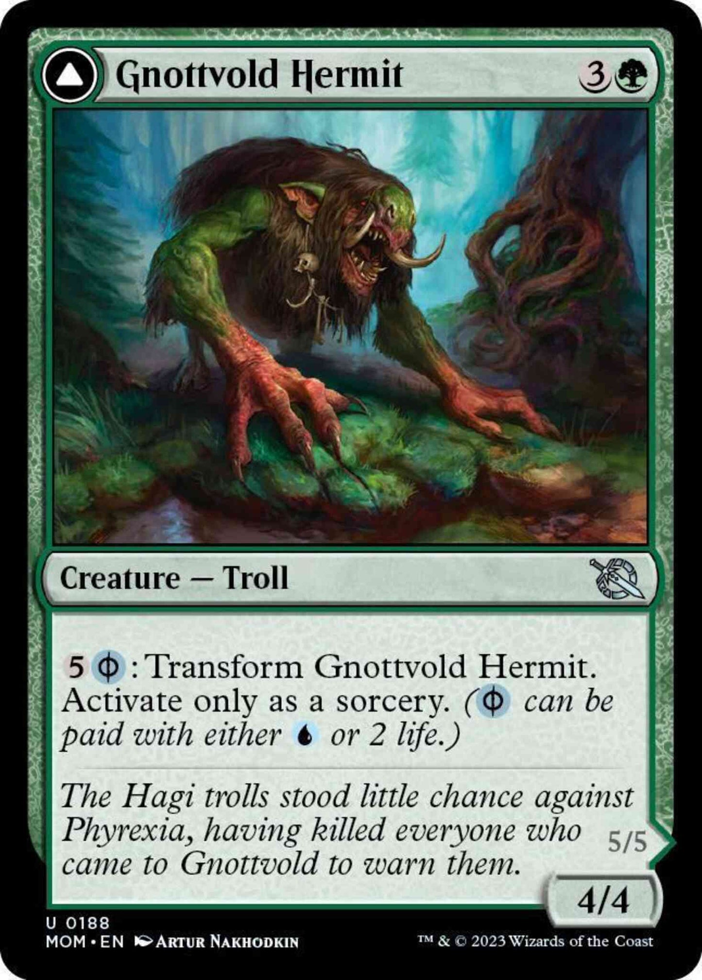 Gnottvold Hermit // Chrome Host Hulk [188] [March of the Machine] [Non-Foil]