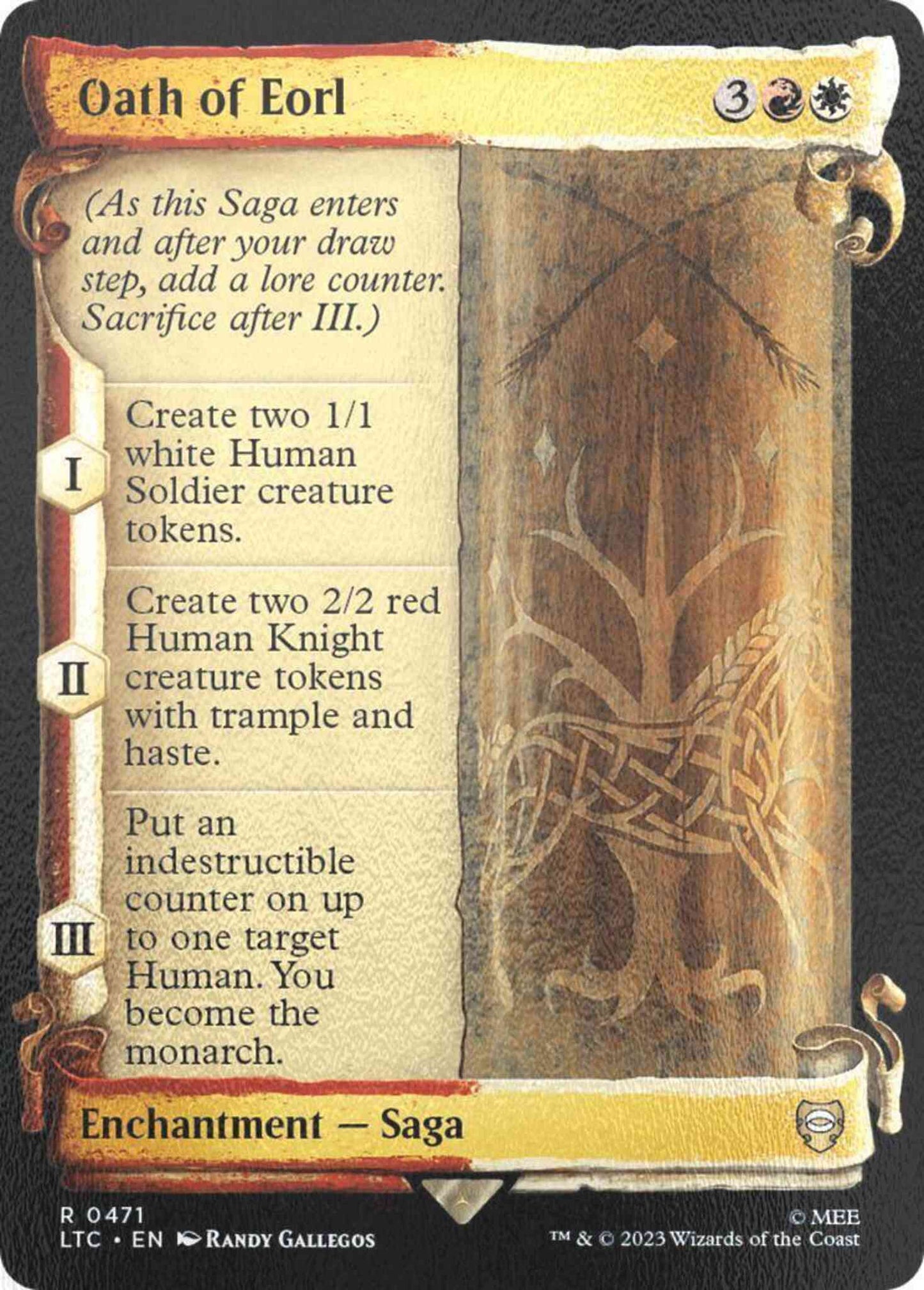 Oath of Eorl [471] [Scrolls Showcase] [The Lord of the Rings: Tales of Middle-earth: Commander] [Silver Foil]
