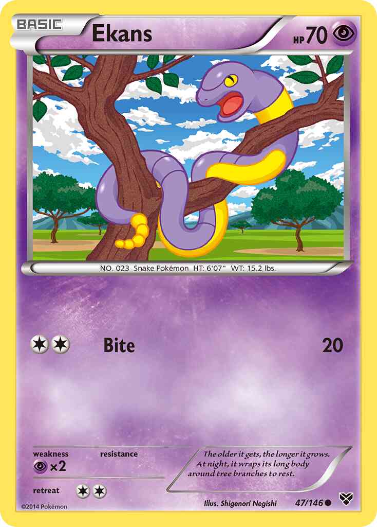 Ekans - 47/146 - Common [xy1-47] [Reverse Holo]