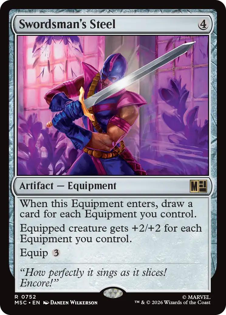 Swordsman's Steel [752] [Jumpstart] [Marvel Super Heroes: Commander] [Non-Foil]