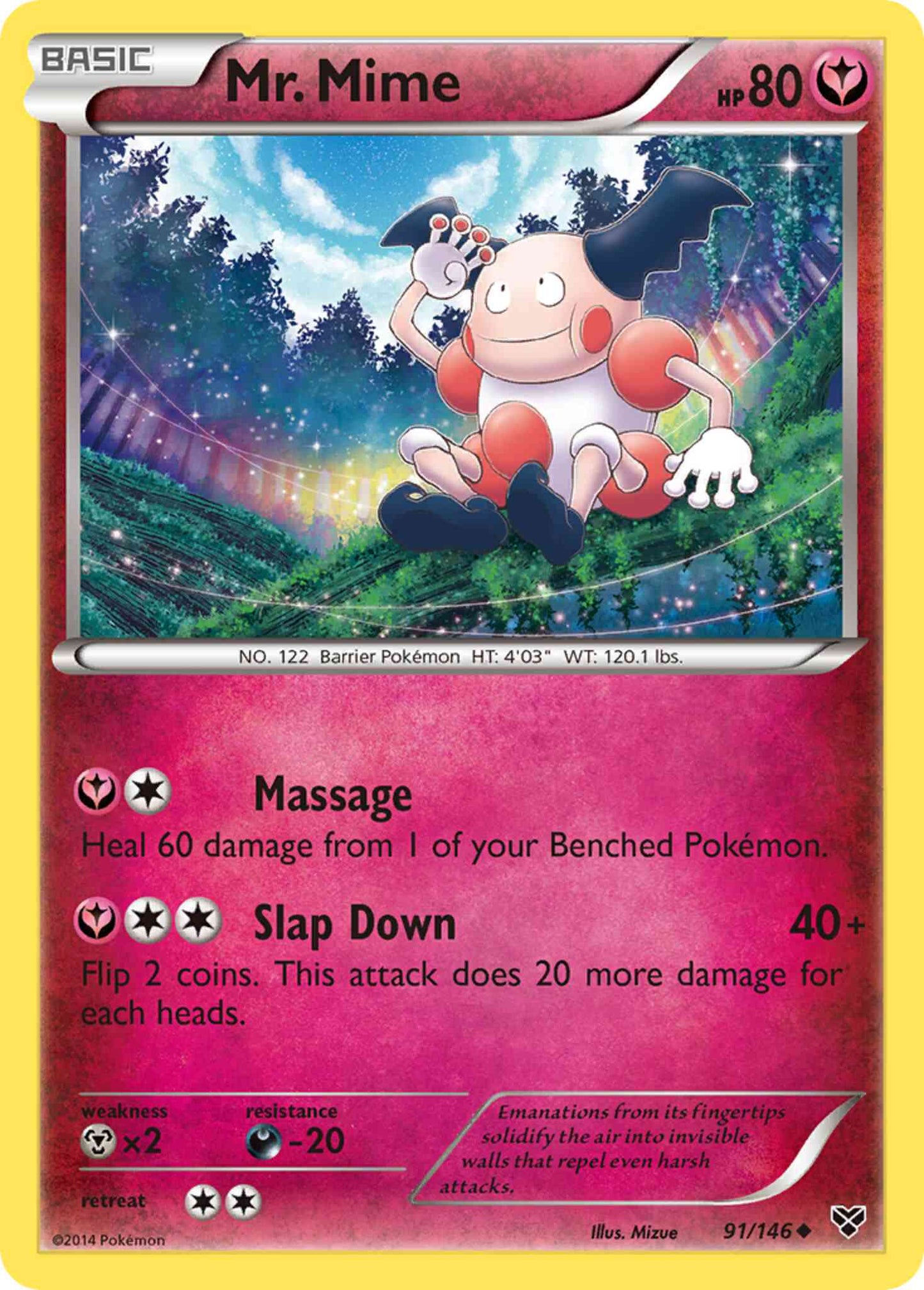 Mr. Mime - 91/146 - Uncommon [xy1-91] [Reverse Holo]