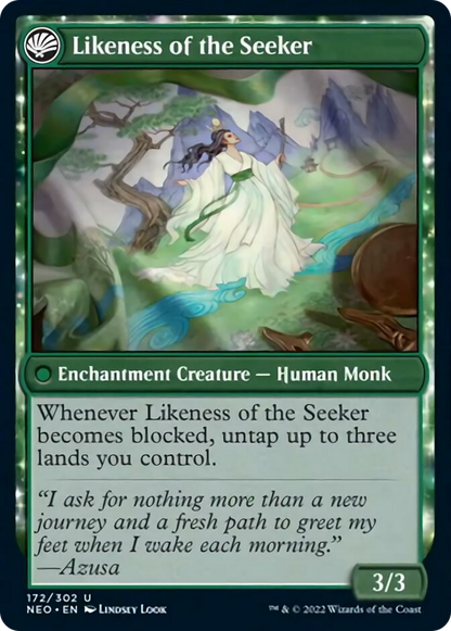 Azusa's Many Journeys // Likeness of the Seeker [172] [Kamigawa: Neon Dynasty] [Non-Foil]