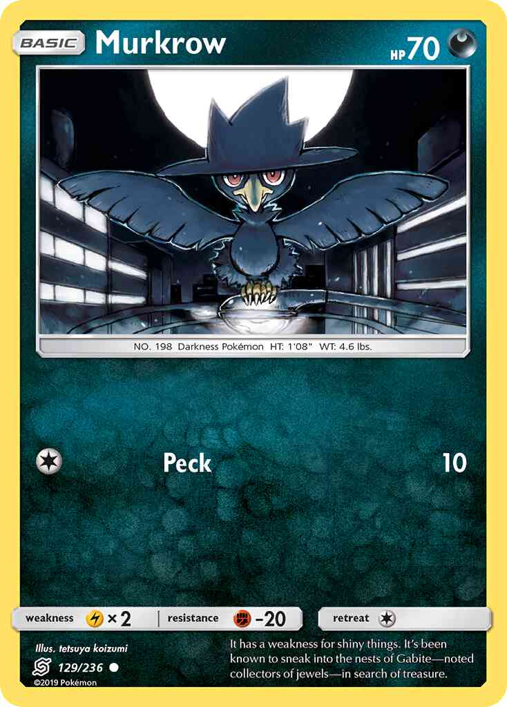 Murkrow - 129/236 - Common [sm11-129] [Reverse Holo]