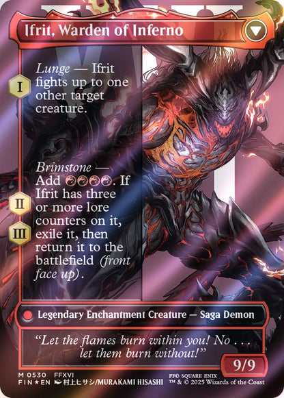 Clive, Ifrit's Dominant // Ifrit, Warden of Inferno [530] [Borderless] [Character] [FINAL FANTASY] [Surge Foil]