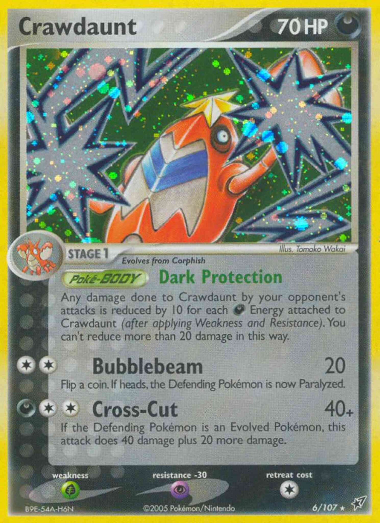 Crawdaunt - 6/107 - Rare Holo [ex8-6] [Reverse Holo]