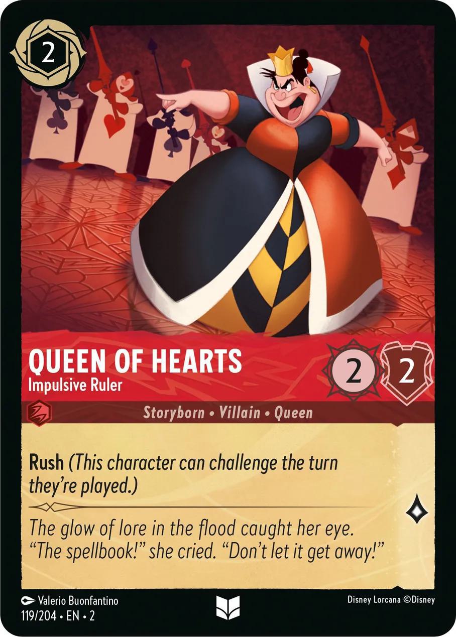 Queen of Hearts - Impulsive Ruler - 119/204 [Rise Of The Floodborn] [Non-Foil]