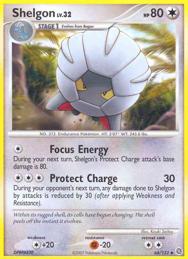 Shelgon - 64/132 - Uncommon [dp3-64] [Non-Holo]
