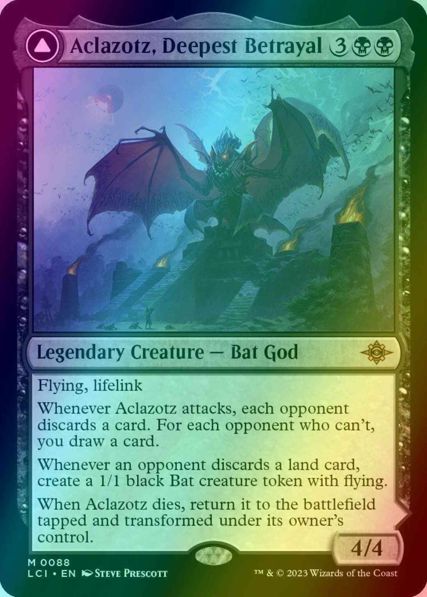 Aclazotz, Deepest Betrayal // Temple of the Dead [88] [The Lost Caverns of Ixalan] [Foil]