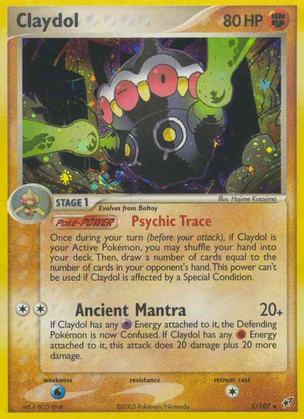 Claydol - 5/107 - Rare Holo [ex8-5] [Reverse Holo]