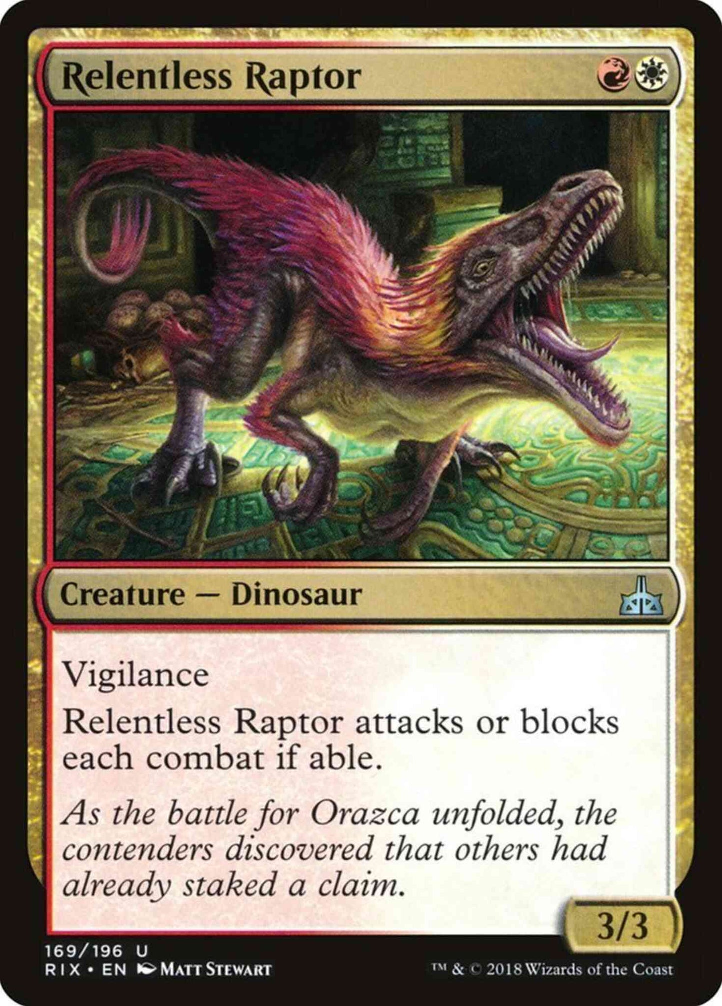 Relentless Raptor [169] [Rivals of Ixalan] [Non-Foil]