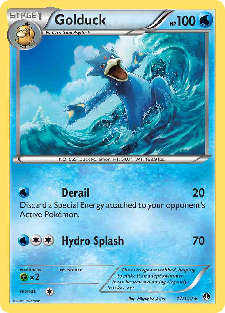 Golduck - 17/122 - Rare [xy9-17] [Non-Holo]