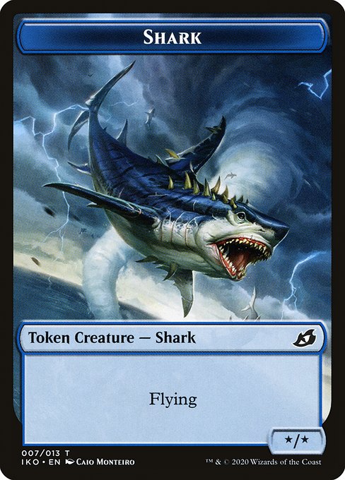 Angel Warrior Token (01) // Shark Token (07) [ZNR/IKO Set Symbol] [Challenger Deck 2021 Tokens] [Non-Foil]