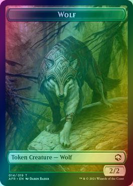Mordenkainen Emblem (18) // Wolf Token (14) [Adventures in the Forgotten Realms: Tokens] [Foil]