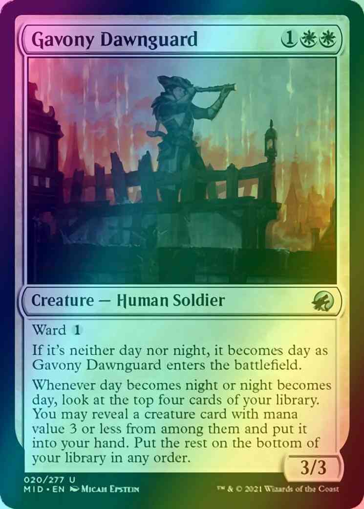 Gavony Dawnguard [20] [Innistrad: Midnight Hunt] [Foil]