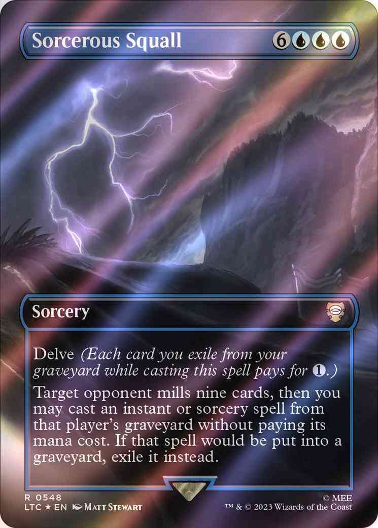 Sorcerous Squall [548] [Borderless] [The Lord of the Rings: Tales of Middle-earth: Commander] [Surge Foil]