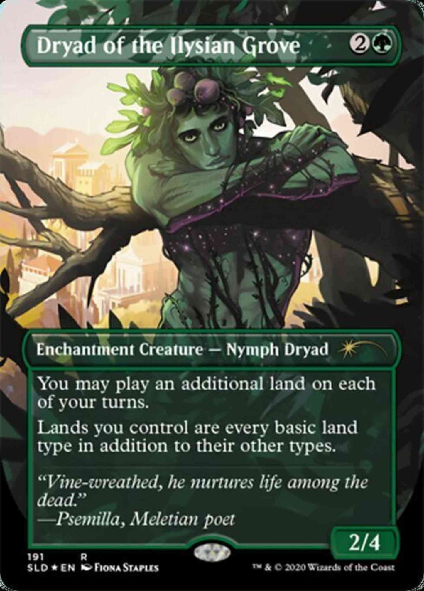 Dryad of the Ilysian Grove [0191] [Borderless] [Fiona Staples] [Secret Lair Drop] [Non-Foil]