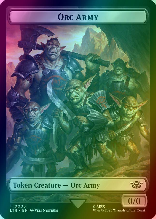 Food Token (09) // Orc Army Token (05) [The Lord of the Rings: Tales of Middle-earth: Tokens] [Foil]