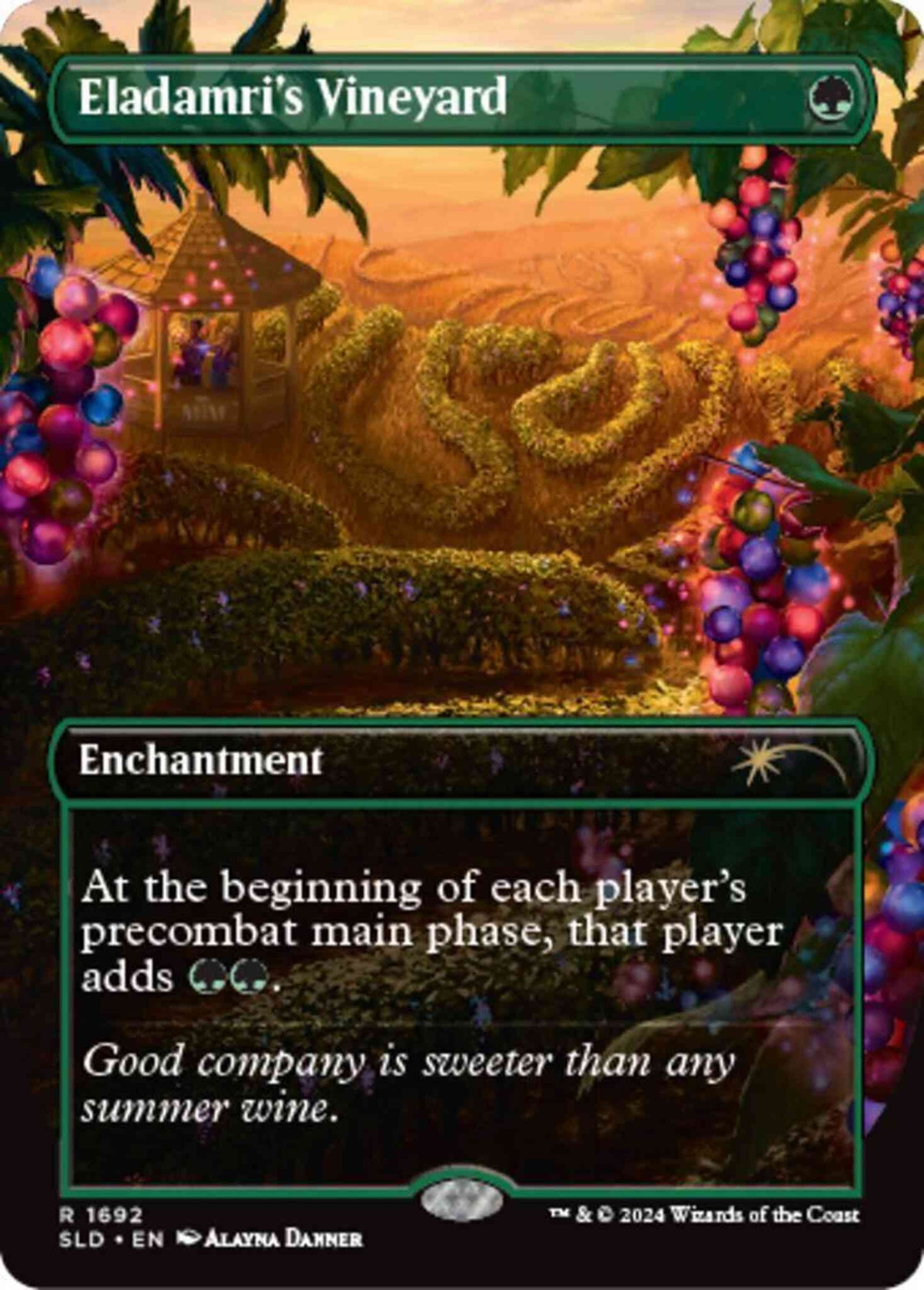 Eladamri's Vineyard [1692] [Borderless] [Sheldon's Spellbook] [Secret Lair Drop] [Non-Foil]