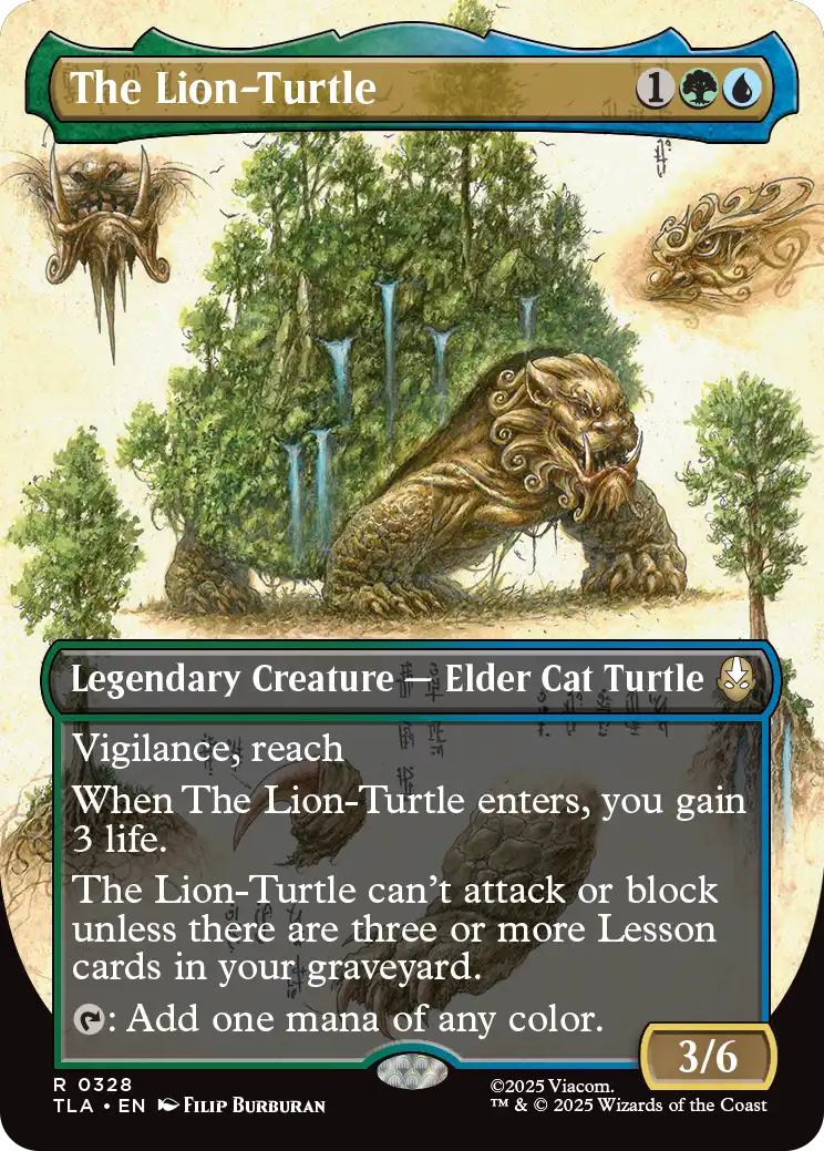 The Lion-Turtle [328] [Borderless] [Field Notes] [Avatar: The Last Airbender] [Non-Foil]