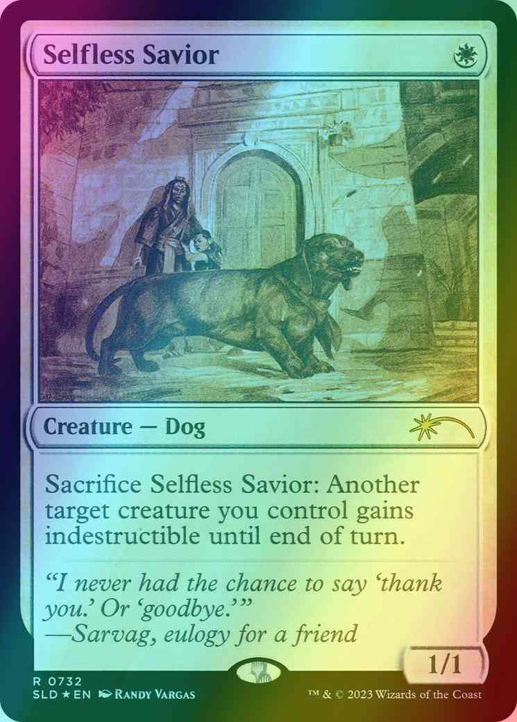 Selfless Savior [0732] [Sketch] [Randy Vargas] [Secret Lair Drop] [Foil]