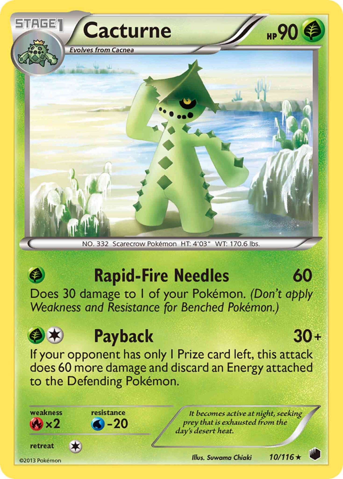 Cacturne - 10/116 - Rare [bw9-10] [Reverse Holo]